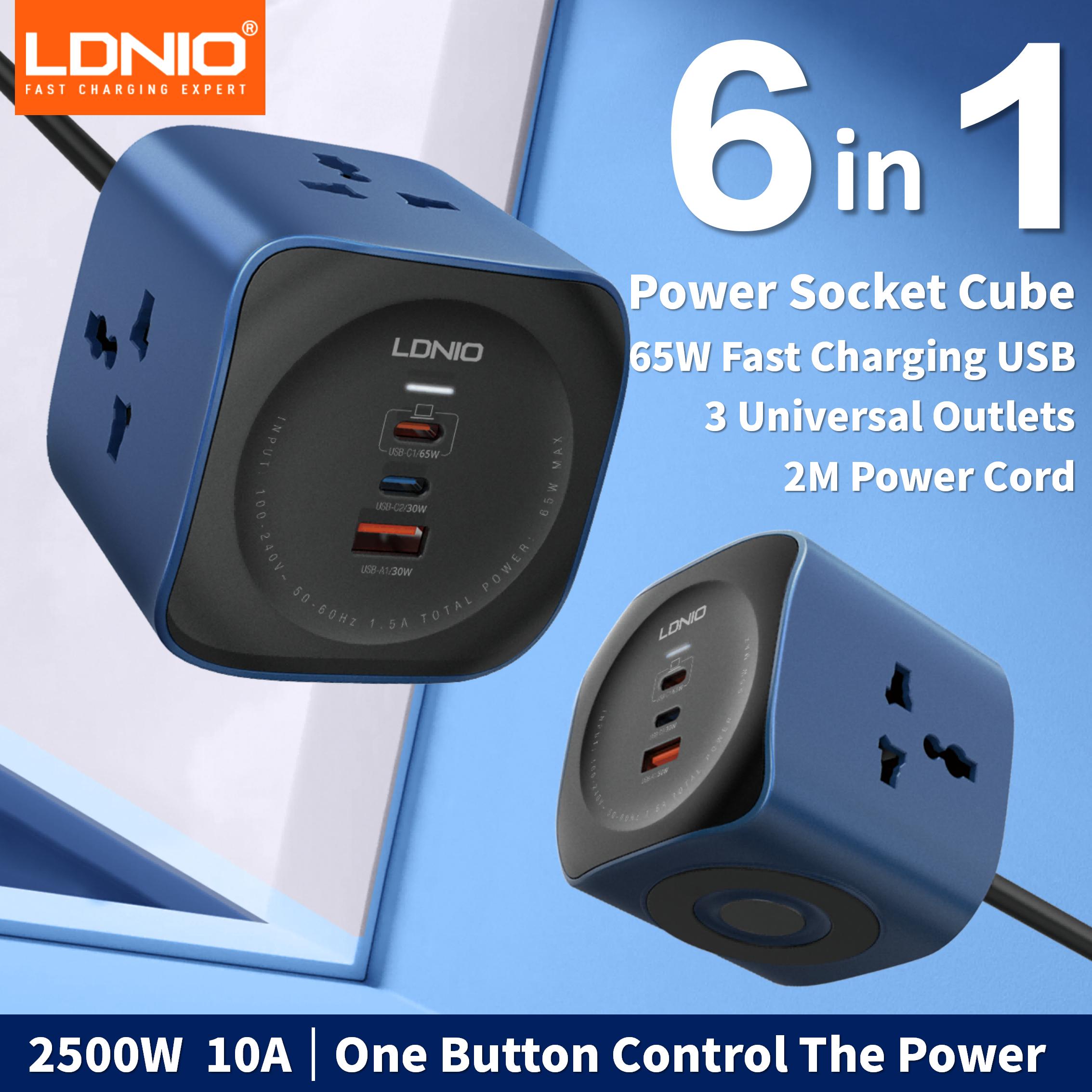 Power Tools Uk - Cube Power Strip LDNIO 65W Зарядные